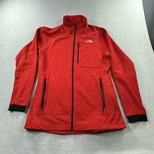 North Face Jacket Womens Large Red L2 Fuseform Summit Series Polartec Full Zip